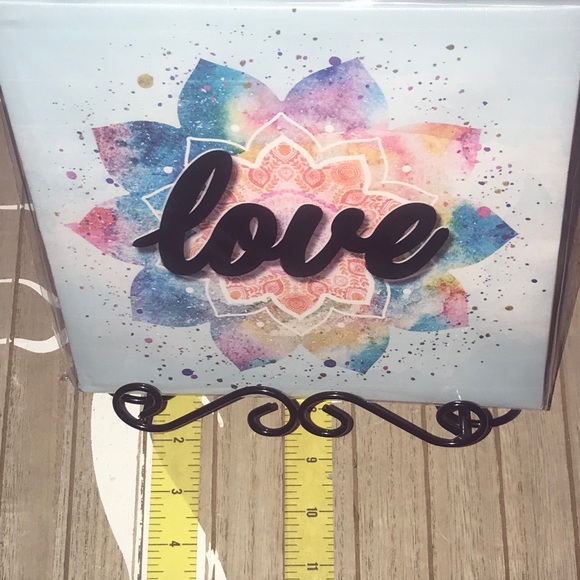 New “Love” Graphic Canvas Wall Art 8.5” x 8.5” - Picture 6 of 8
